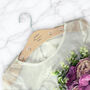 Personalised White Floral Wooden Hanger, thumbnail 1 of 7