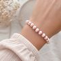 Blush Glass Bead Bracelet, thumbnail 5 of 6