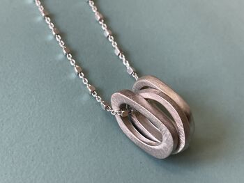 Infinity Three Ovals Stacks Necklace, 3 of 5