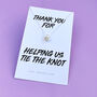 Thank You Bridesmaid Silver Knot Necklace, thumbnail 6 of 7