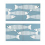 Ocean Shoal Border Tile Grey Blue Large Scale, thumbnail 3 of 12