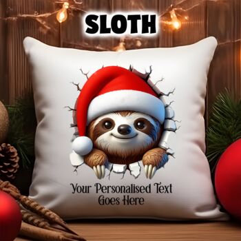 Personalised Christmas Animal Breakout Gift Cushion, 6 of 8