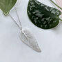 Silver Plated Leaf Necklace, thumbnail 2 of 4