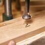 Solid Oak Floating Picture Ledge Shelf Made To Measure With Carved Text, thumbnail 10 of 10