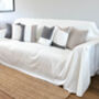 Sand Linen Sofa Slipcover, thumbnail 4 of 5