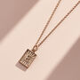 Sunbeam Rectangle Initial Charm Necklace, thumbnail 3 of 6