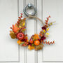 Luxury Autumn Jute Wreath With Mini Gourds And Pumpkins, thumbnail 2 of 6