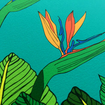 Tropical Bird Of Paradise Flower Print, 3 of 7