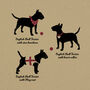 Personalised Print For One Or Two English Bull Terriers, thumbnail 2 of 10
