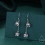 Sterling Silver Lily Of The Valley Dangle Earrings, thumbnail 1 of 10