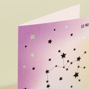 Sagittarius Star Sign Constellation Birthday Card, 5 of 7