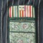 Quilted Block Print Toiletry Roll Up Pouch: Travel Kit, thumbnail 3 of 8