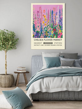 Pink Chelsea Flower Market Art Print, 2 of 3