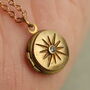 Miniature Vintage Star Locket Necklace With Photos, thumbnail 1 of 10