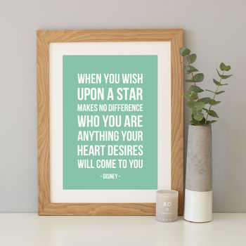 'When You Wish Upon A Star' Song Lyrics Print, 7 of 7