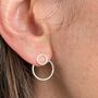 Double Circles Illusion Earrings, thumbnail 1 of 2