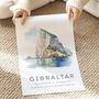 Rock Of Gibraltar Travel Print Poster, thumbnail 3 of 7