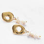 Mismatched Abstract Earrings With Baroque Pearls, thumbnail 1 of 3
