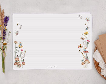 A4 Landscape Letter Writing Paper With Fairy And Floral Design, 2 of 4