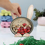 Personalised Wooden Easter Bunny With Gold Foiled Eggs, thumbnail 6 of 12