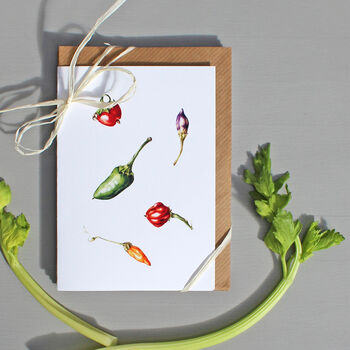 Six Cards With Vegetable Illustrations, 2 of 8