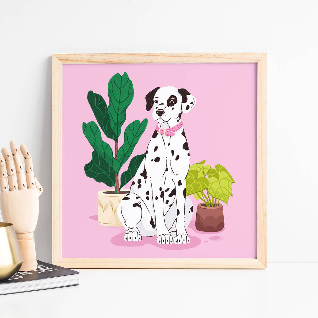 Dalmatian Art Print By Gosia Grodzka Illustration