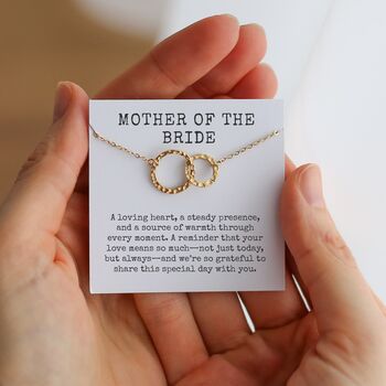 Mother Of The Bride Groom Necklace, Wedding Thank You Gift For Mum, 3 of 11