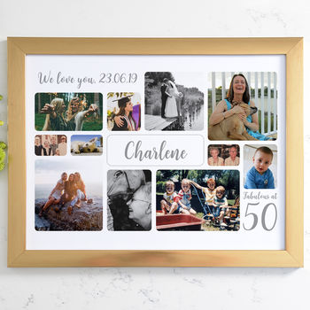 Personalised 50th Birthday Photo Collage, 11 of 12