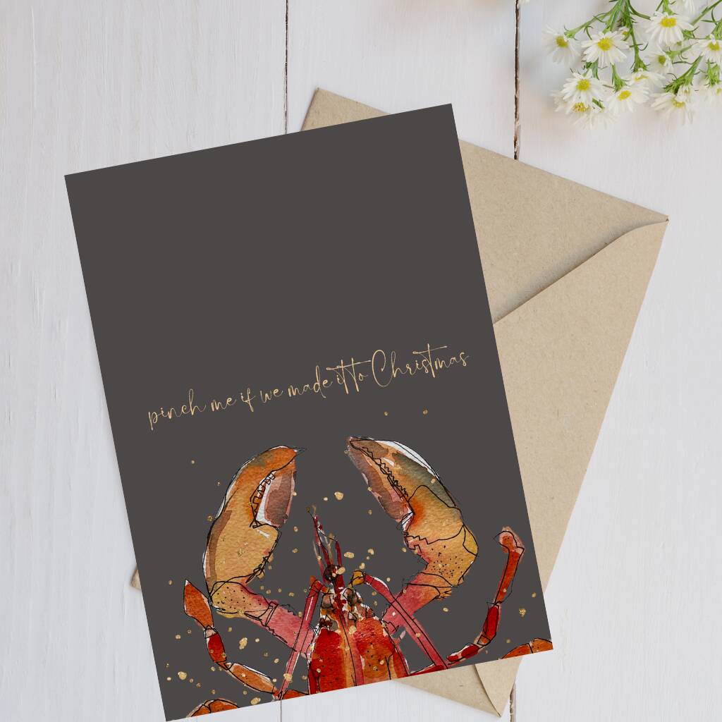 Lobster Christmas Card By The Hambridge Artist