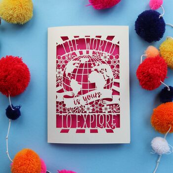 The World Is Yours To Explore Paper Cut Card, 7 of 9