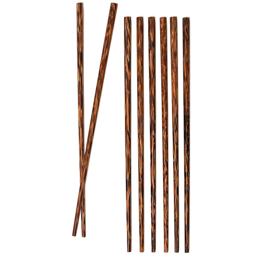 Details about   Coconut Wood Chopstick Gift Set of 4 with table setting holders 