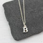 Sterling Silver Initial Charm Pendant, thumbnail 2 of 7