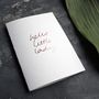 'Hello Little Lady' Rose Gold Foil Baby Card, thumbnail 1 of 4