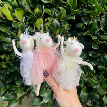 Christmas Fairy Mouse In Tutu Dress Decoration, 6 of 7