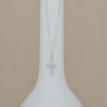 Personalised Silver Baptism Cross Necklace, 3 of 5
