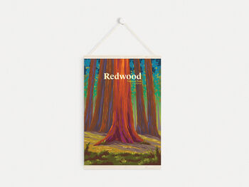 Redwood National Park Travel Poster Art Print, 6 of 8