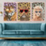 Custom Leopard Print Lion Animal Art, thumbnail 3 of 7