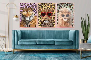 Custom Leopard Print Lion Animal Art, 3 of 7