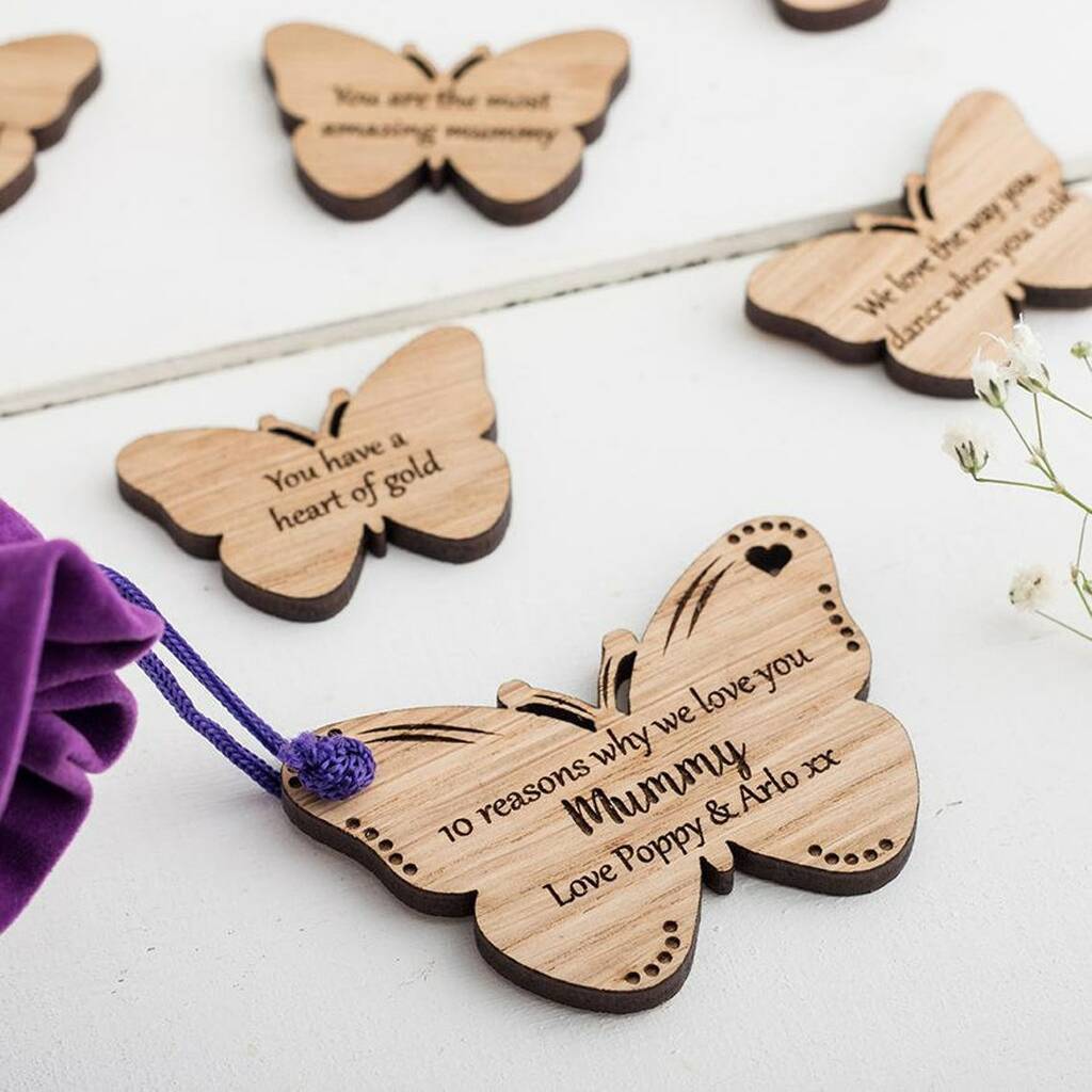 ‘10 Reasons Why We Love You’ Butterfly Tokens, 1 of 3