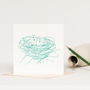 Chicks In A Nest Blank Letterpress Greetings Card, thumbnail 3 of 7