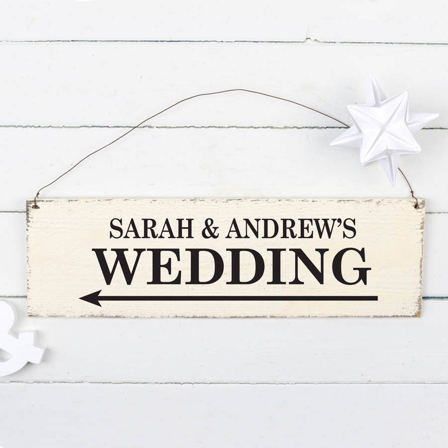 Personalised Handmade Wedding Sign, 1 of 3