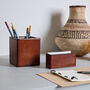 Monogram Leather Desk Set, Retirement Gift, thumbnail 6 of 11