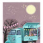 Retro Coffee And Cake Truck Outdoors Blank Card, thumbnail 2 of 4