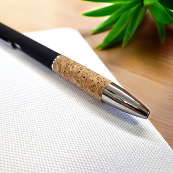 Eco Friendly Aluminium Pen With Cork Grip – Personalised Gift, 3 of 3