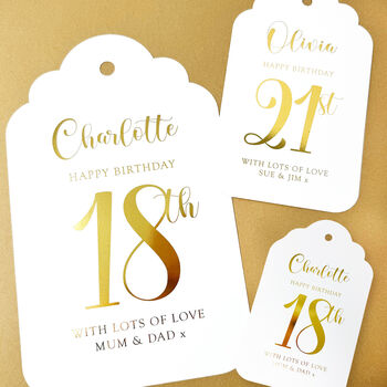Gold Foiled Personalised Gift Tags, 6 of 8