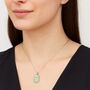 Personalised Chunky Natural Jade Pendant In Silver, thumbnail 2 of 8