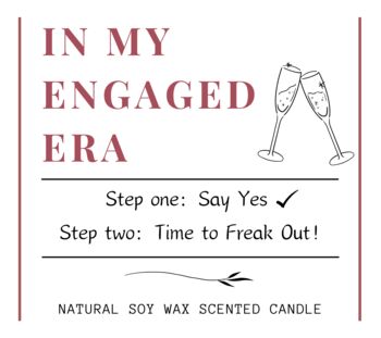 In My Engaged Era Funny Engagement Candle Gift, 8 of 10