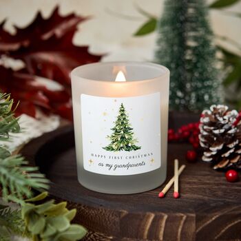 First Christmas As Grandparents Scented Candle Gift For Grandma And Grandpa, 6 of 9