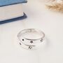 Sterling Silver Celestial Star Hug Ring, thumbnail 1 of 5