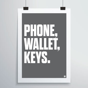 Phone, Wallet, Keys Print, 2 of 4